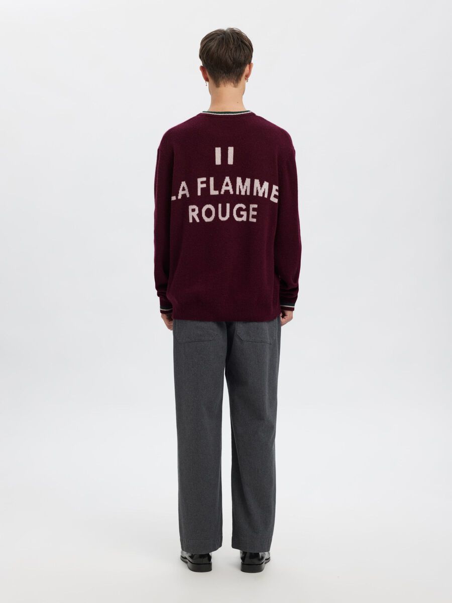 Carousel image - REGULAR FIT KNITTED PULLOVER, Loganberry | 4