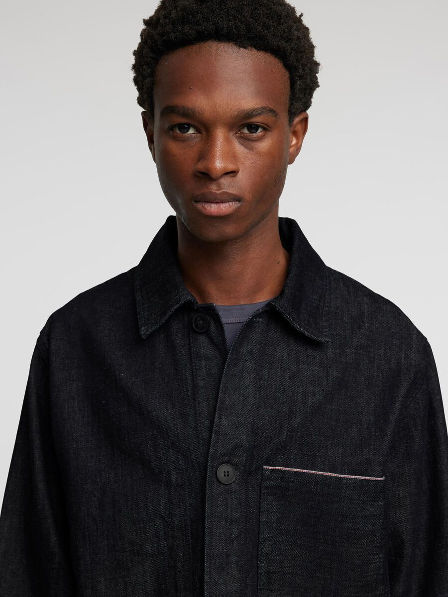 Carousel image - SELVEDGE DENIM OVERSHIRT, Blue Denim | 6
