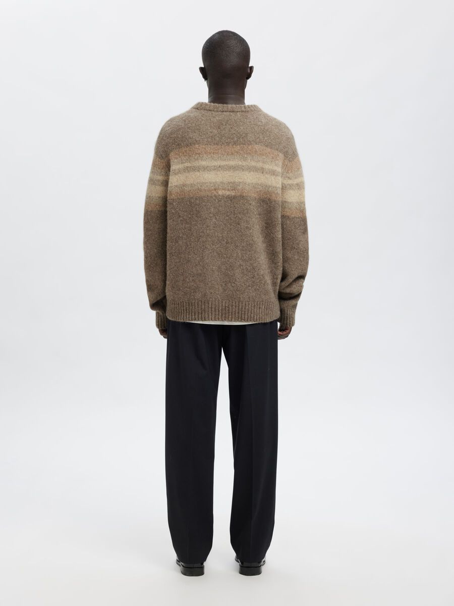 Carousel image - REGULAR FIT KNITTED PULLOVER, Brownie | 2