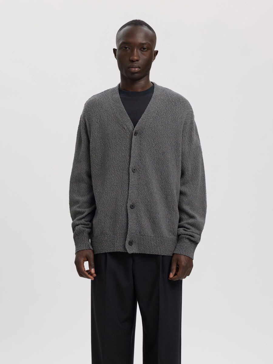 Carousel image - BOUCLE CARDIGAN, Choal Grey | 2