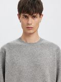 Product image thumbnail - MERINO WOOL PULLOVER, Medium Grey Melange | 6