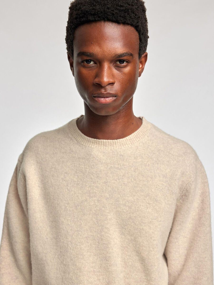 Carousel image - MERINO WOOL PULLOVER, Beige | 6