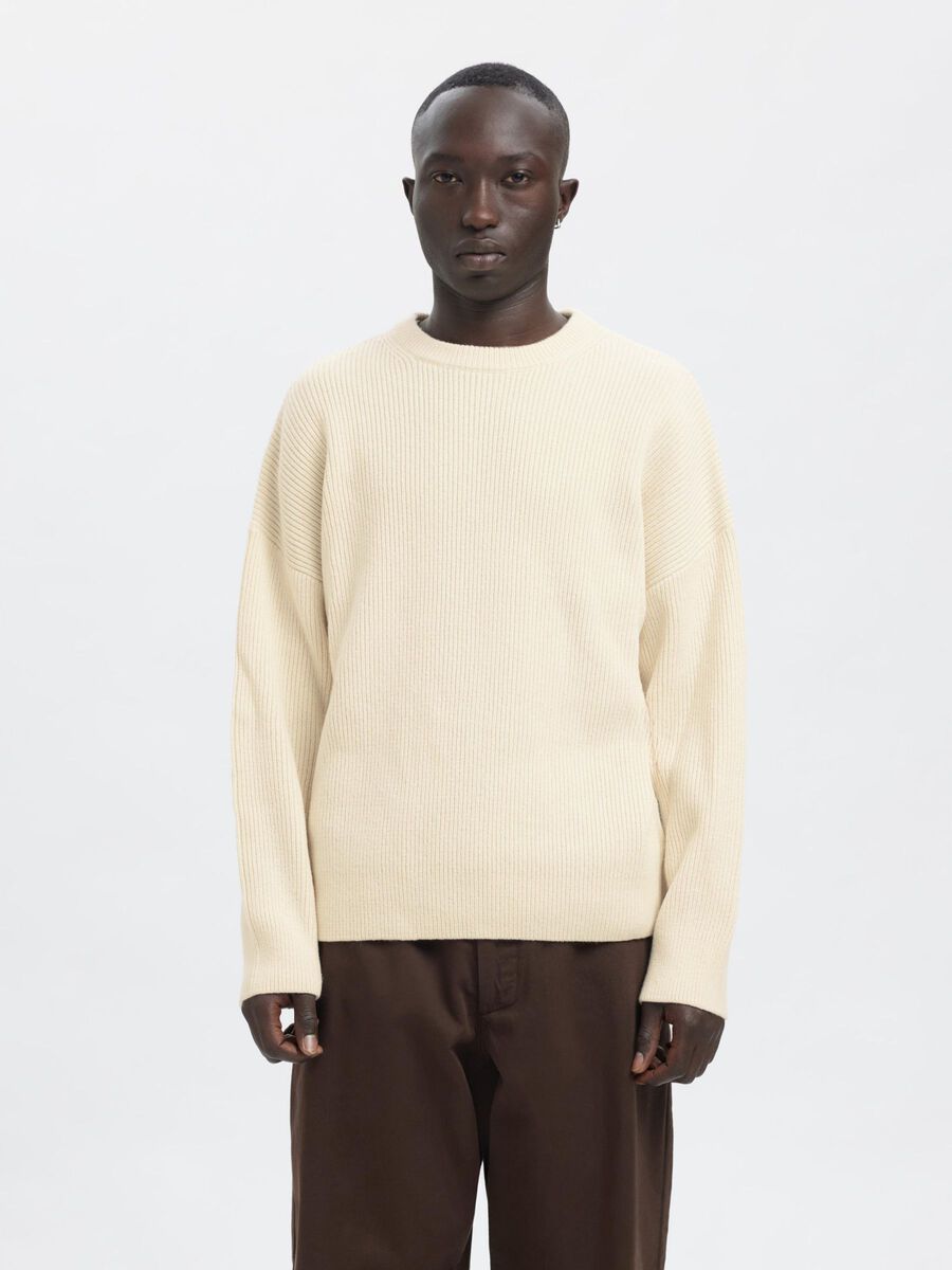 Carousel image - OVERSIZED  KNITTED JUMPER, Snow White | 2