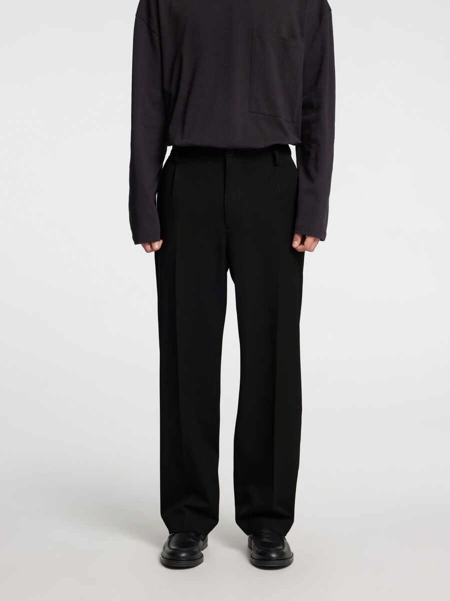 Selected RELAXED FIT TROUSERS, Black, highres - 16096761_Black_003.jpg