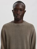 Product image thumbnail - COTTON CREWNECK JUMPER, Dark Grey | 6