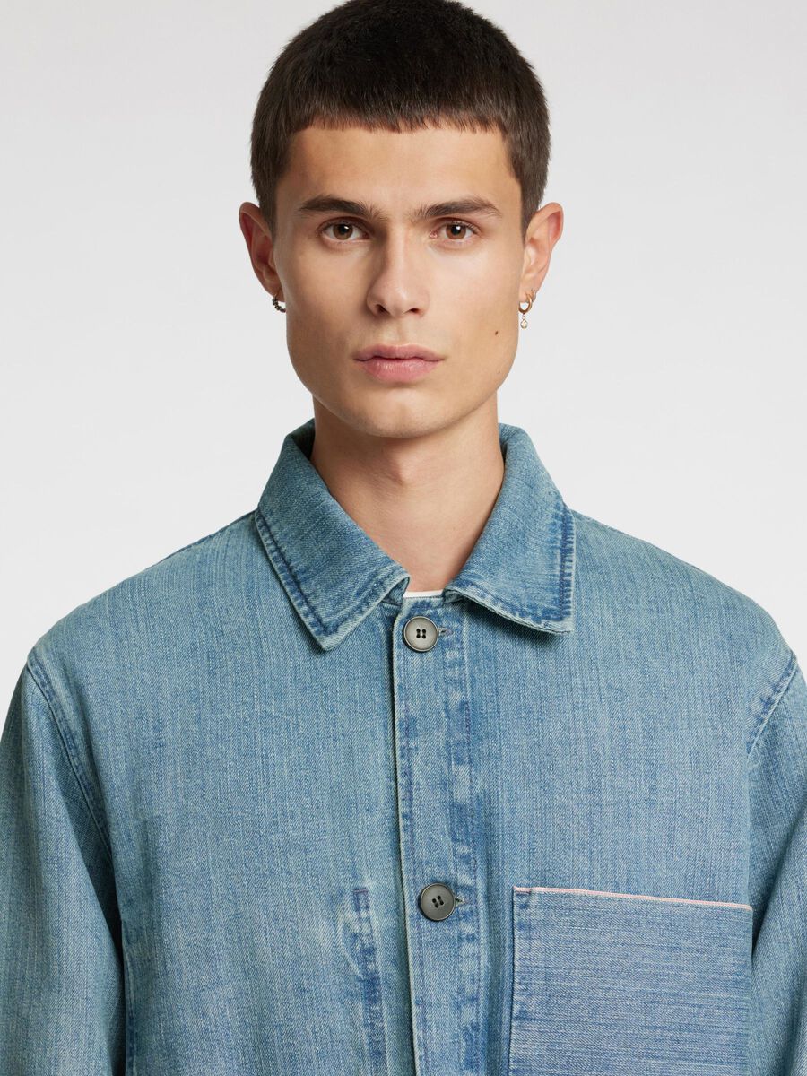 Carousel image - BOXY FIT DENIM SHIRT, Light Blue | 6