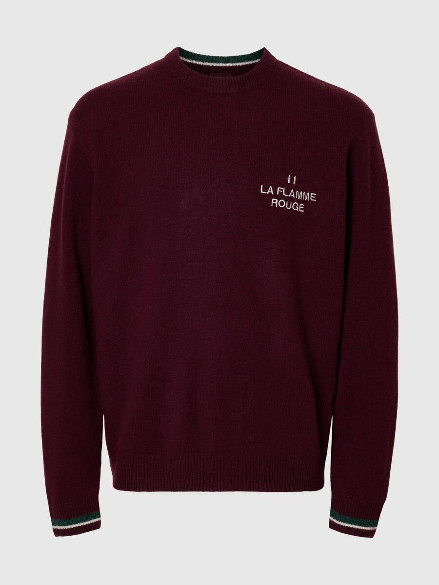 Carousel image - REGULAR FIT KNITTED PULLOVER, Loganberry | 3