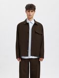 Product image thumbnail - RELAXED FIT OVERSHIRT, Dark Brown Melange | 2