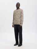 Product image thumbnail - REGULAR FIT  KNITTED PULLOVER, Oatmeal | 5