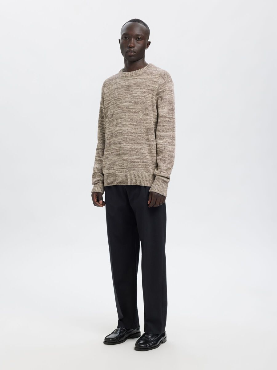 Carousel image - REGULAR FIT  KNITTED PULLOVER, Oatmeal | 5