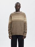 Product image thumbnail - REGULAR FIT KNITTED PULLOVER, Brownie | 1