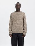 Product image thumbnail - REGULAR FIT  KNITTED PULLOVER, Oatmeal | 1