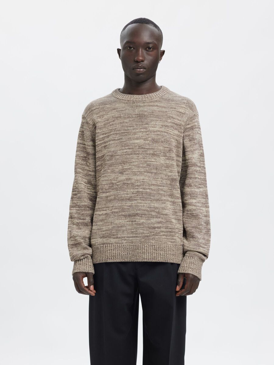 Carousel image - REGULAR FIT  KNITTED PULLOVER, Oatmeal | 1