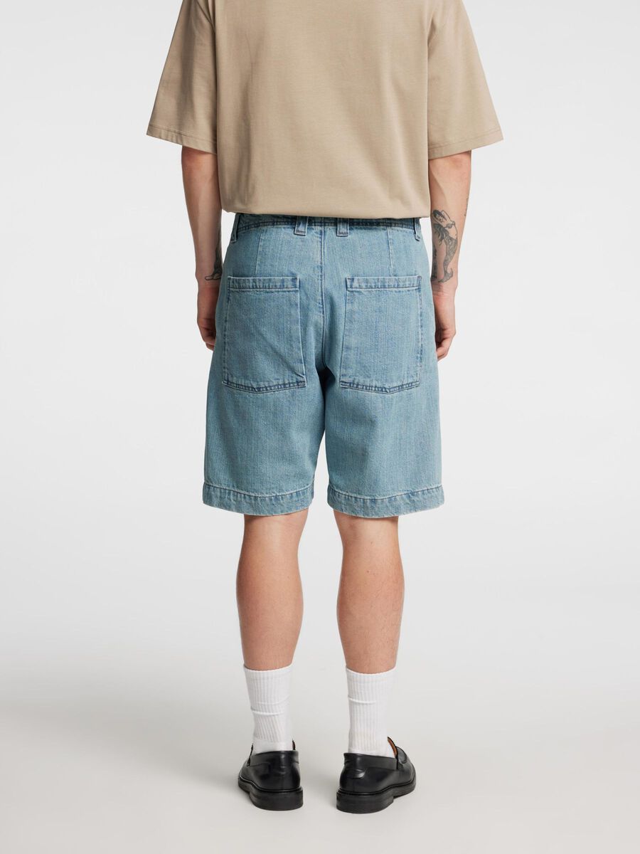 Carousel image - SELVEDGE DENIM SHORTS, Light Blue | 6