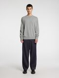 Selected REGULAR FIT  KNITTED PULLOVER, Light Grey Melange, highres - 16097167_LightGreyMelange_005.jpg