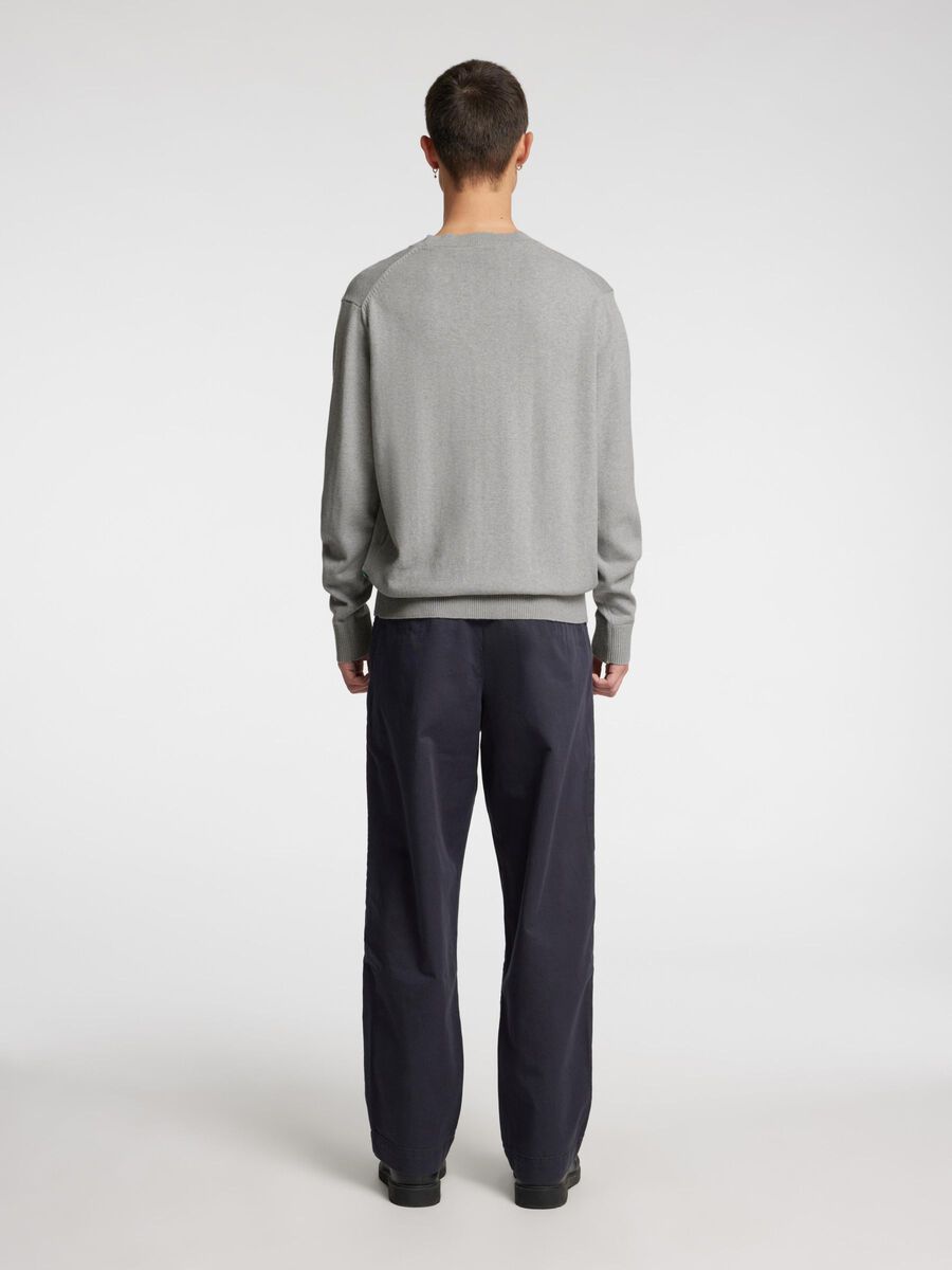 Carousel image - REGULAR FIT  KNITTED PULLOVER, Light Grey Melange | 4