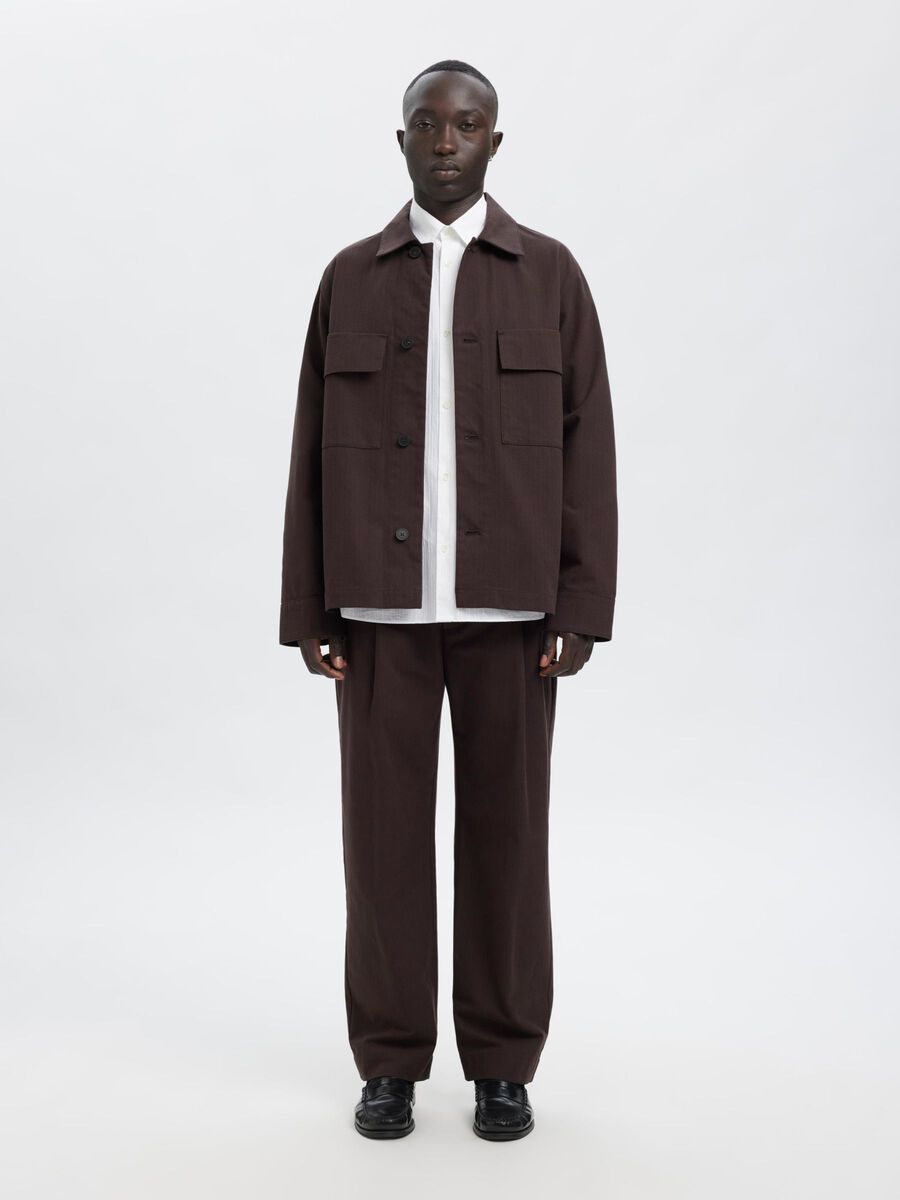 Product tile image - RELAXED FIT TROUSERS, Chocolate Torte | 16098257_ChocolateTorte_1196662