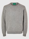 Selected MERINO WOOL PULLOVER, Medium Grey Melange, highres - 16094958_MediumGreyMelange_001.jpg