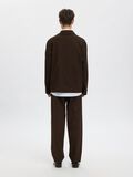Product image thumbnail - RELAXED FIT OVERSHIRT, Dark Brown Melange | 4