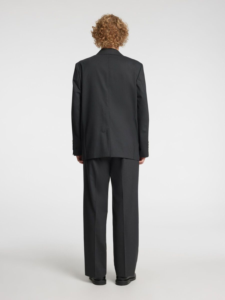 Carousel image - RELAXED FIT WOOL BLAZER, Black | 4