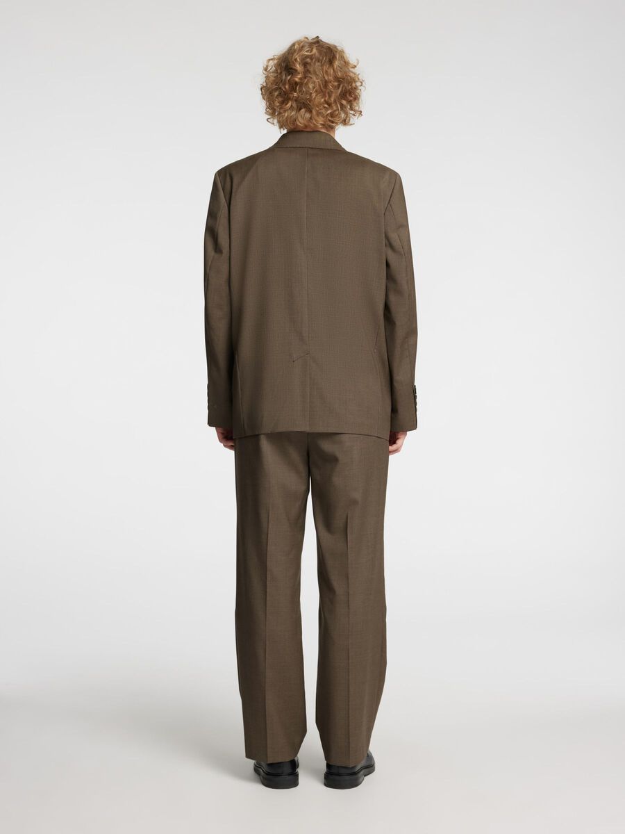 Carousel image - RELAXED FIT WOOL BLAZER, Brindle | 4