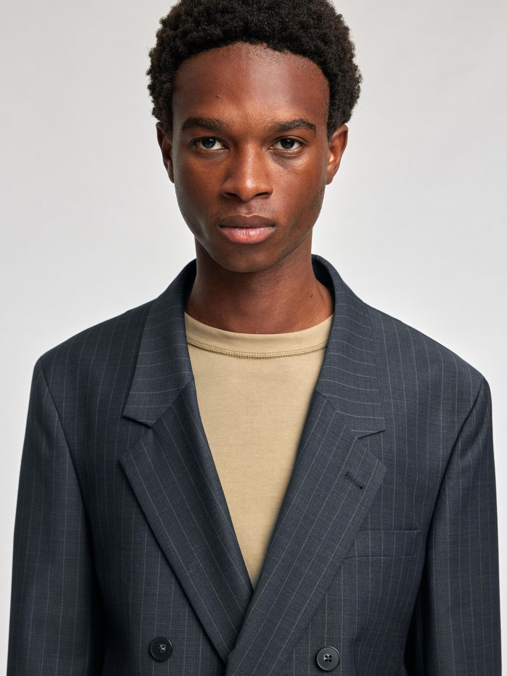 Carousel image - RELAXED FIT DOUBLE-BREASTED BLAZER, Dark Navy | 6