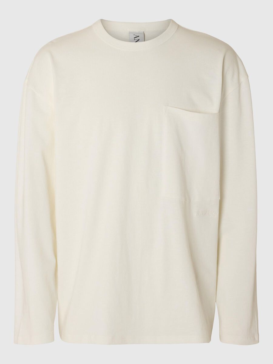 Carousel image - COTTON LONG-SLEEVED T-SHIRT, Coconut Milk | 3