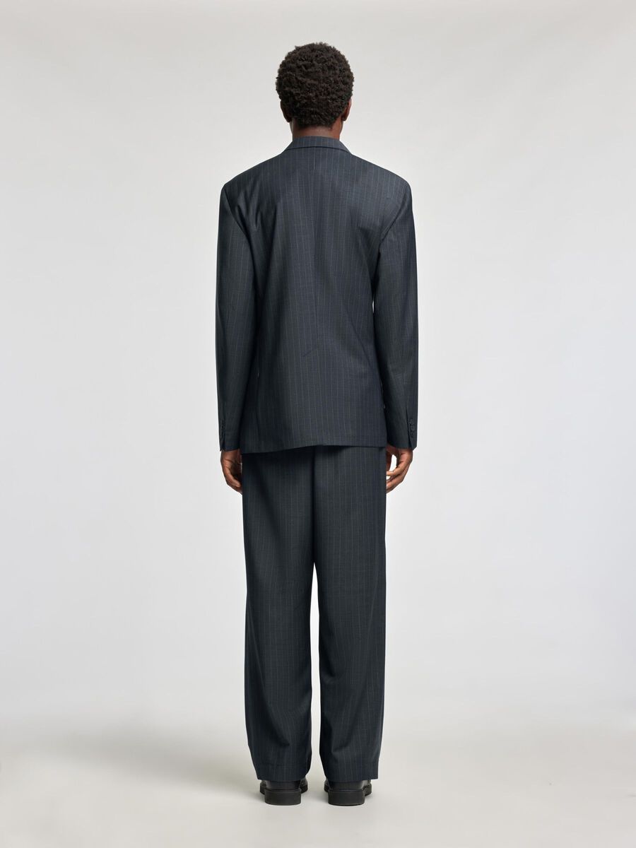 Carousel image - RELAXED FIT DOUBLE-BREASTED BLAZER, Dark Navy | 4