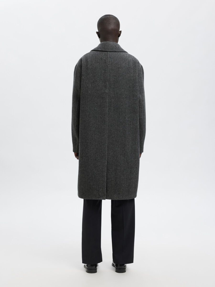 Carousel image - WOOL BLEND COAT, Grey Melange | 4