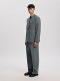 Product image thumbnail - WOOL BLEND LOOSE-FIT TROUSERS, Light Grey Melange | 5