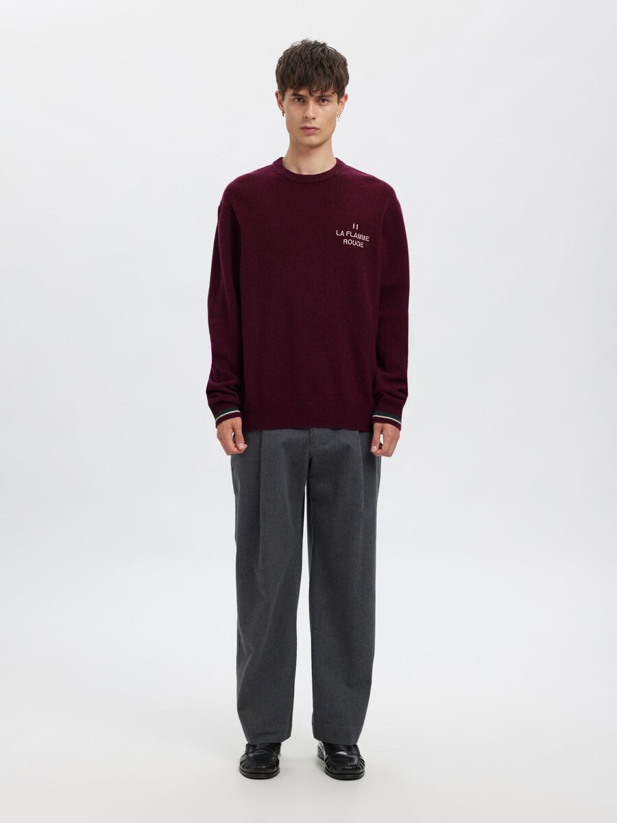 Carousel image - REGULAR FIT KNITTED PULLOVER, Loganberry | 1