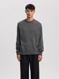 Product image thumbnail - COTTON CREWNECK JUMPER, Dark Grey | 2