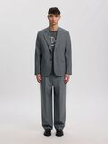 Product image thumbnail - WOOL BLEND LOOSE-FIT TROUSERS, Light Grey Melange | 1
