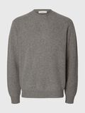 Product image thumbnail - MERINO WOOL PULLOVER, Medium Grey Melange | 3