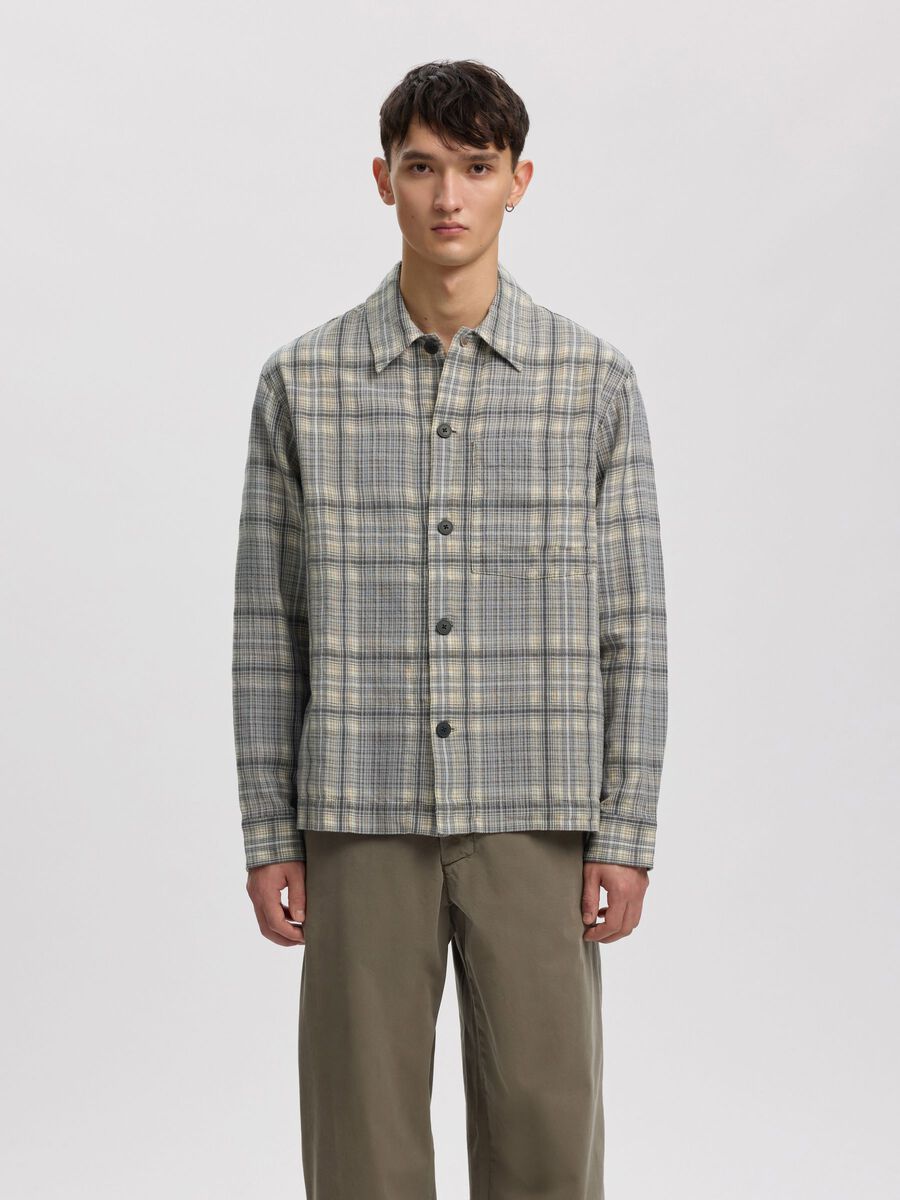 Carousel image - COTTON FLANNEL SHIRT, Chiseled Stone | 2