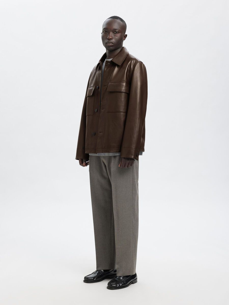 Carousel image - BUTTONED LEATHER JACKET, Delicioso | 5