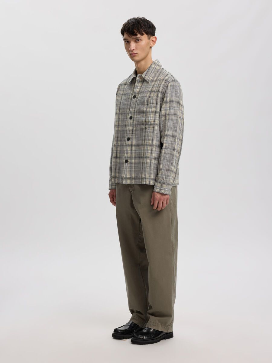 Carousel image - COTTON FLANNEL SHIRT, Chiseled Stone | 5
