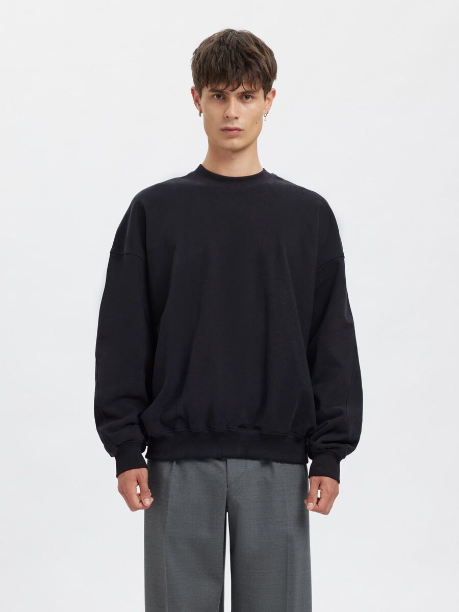 Carousel image - RELAXED FIT SWEATSHIRT, Dark Navy | 1