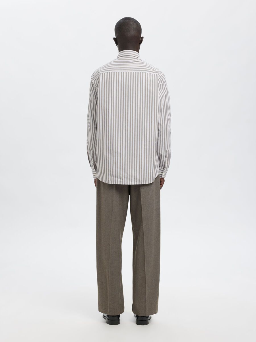 Carousel image - RELAXED FIT WOOL TROUSERS, Morel | 2
