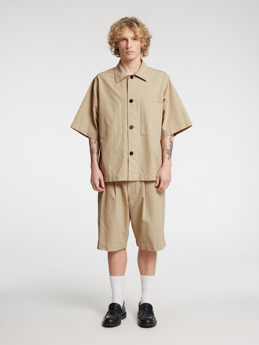 Selected LOOSE FIT OVERSHIRT, Weathered Teak, highres - 16097595_WeatheredTeak_1182523_005.jpg