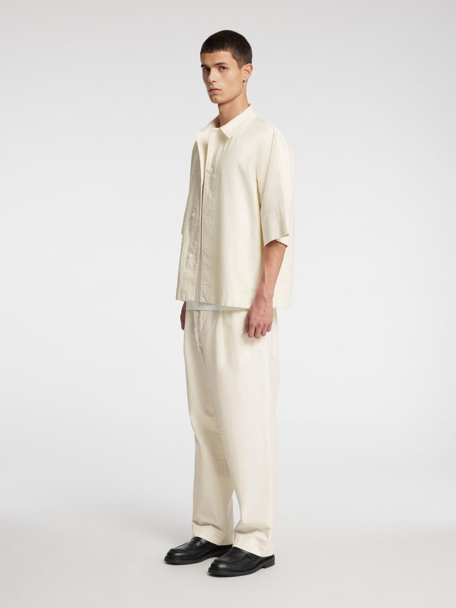 Carousel image - COTTON BLEND LOOSE-FIT TROUSERS, Coconut Milk | 5