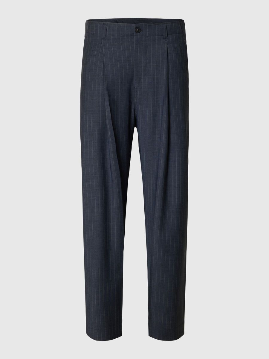 Carousel image - RELAXED FIT TROUSERS, Dark Navy | 3