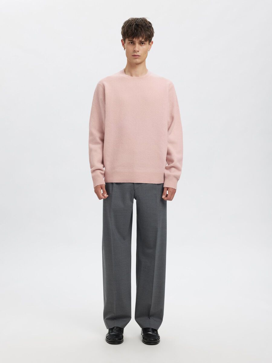 Carousel image - MERINO WOOL PULLOVER, Barely Pink | 1