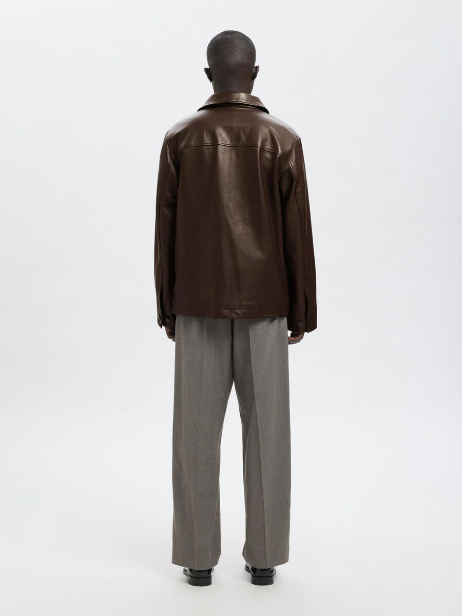 Carousel image - BUTTONED LEATHER JACKET, Delicioso | 4