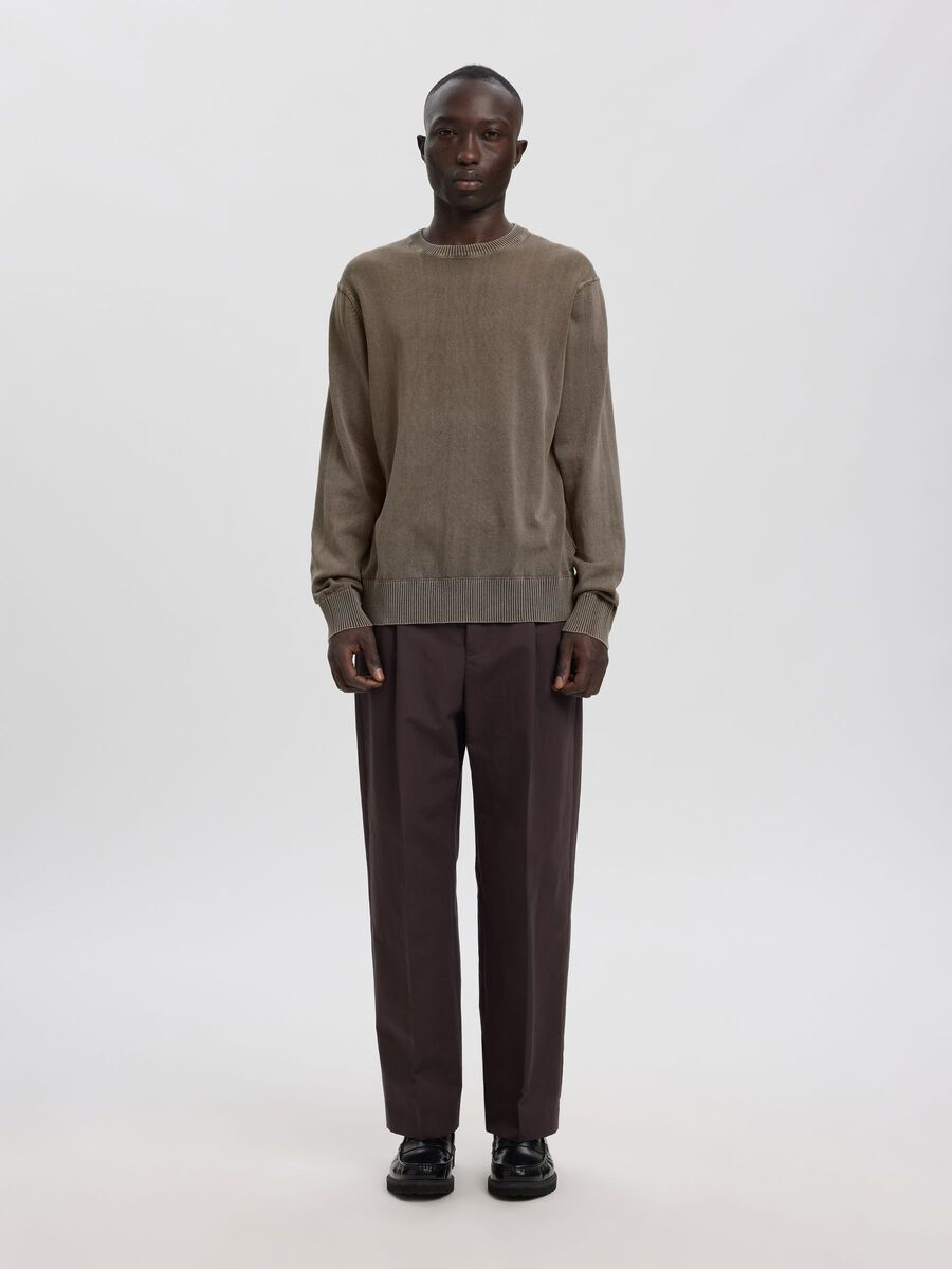 Product tile image - COTTON CREWNECK JUMPER, Dark Grey | 16100793_DarkGrey_1248713