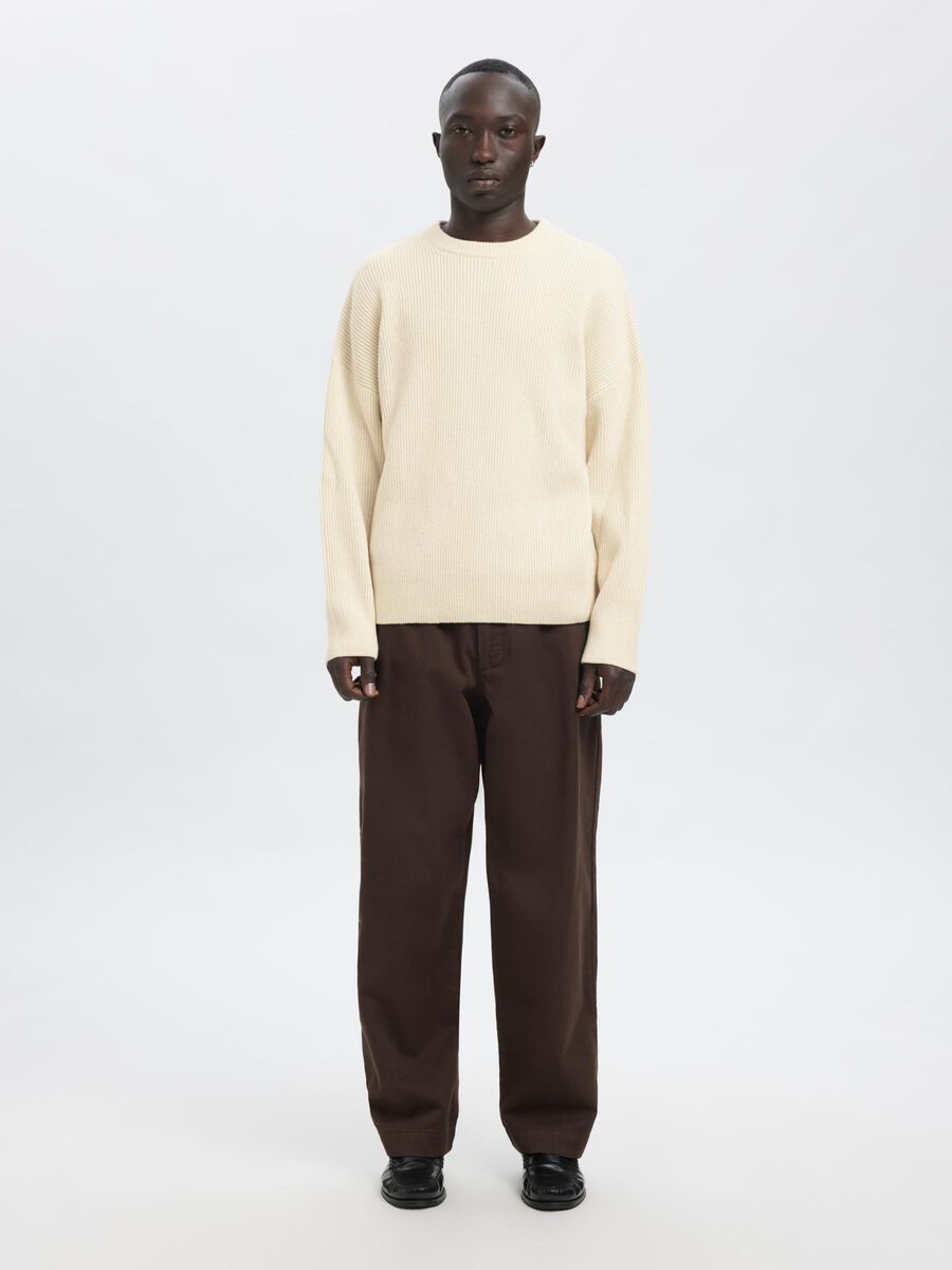 Carousel image - OVERSIZED KNITTED JUMPER, Snow White | 1
