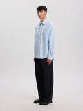 Product image thumbnail - SEERSUCKER LONG SLEEVED SHIRT, Azure Blue | 5