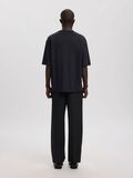 Product image thumbnail - WOOL BLEND LOOSE-FIT TROUSERS, Black | 4