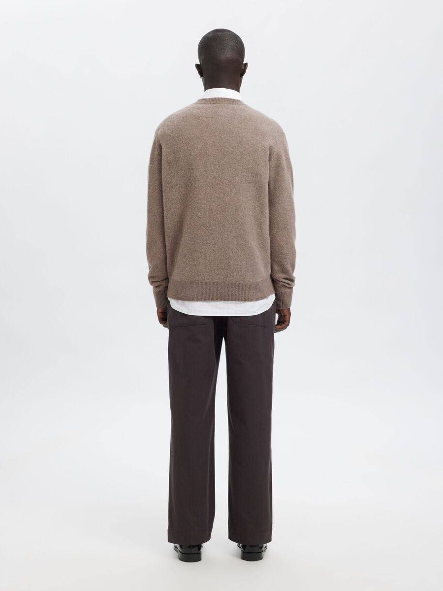Carousel image - MERINO WOOL PULLOVER, Dark Earth | 4