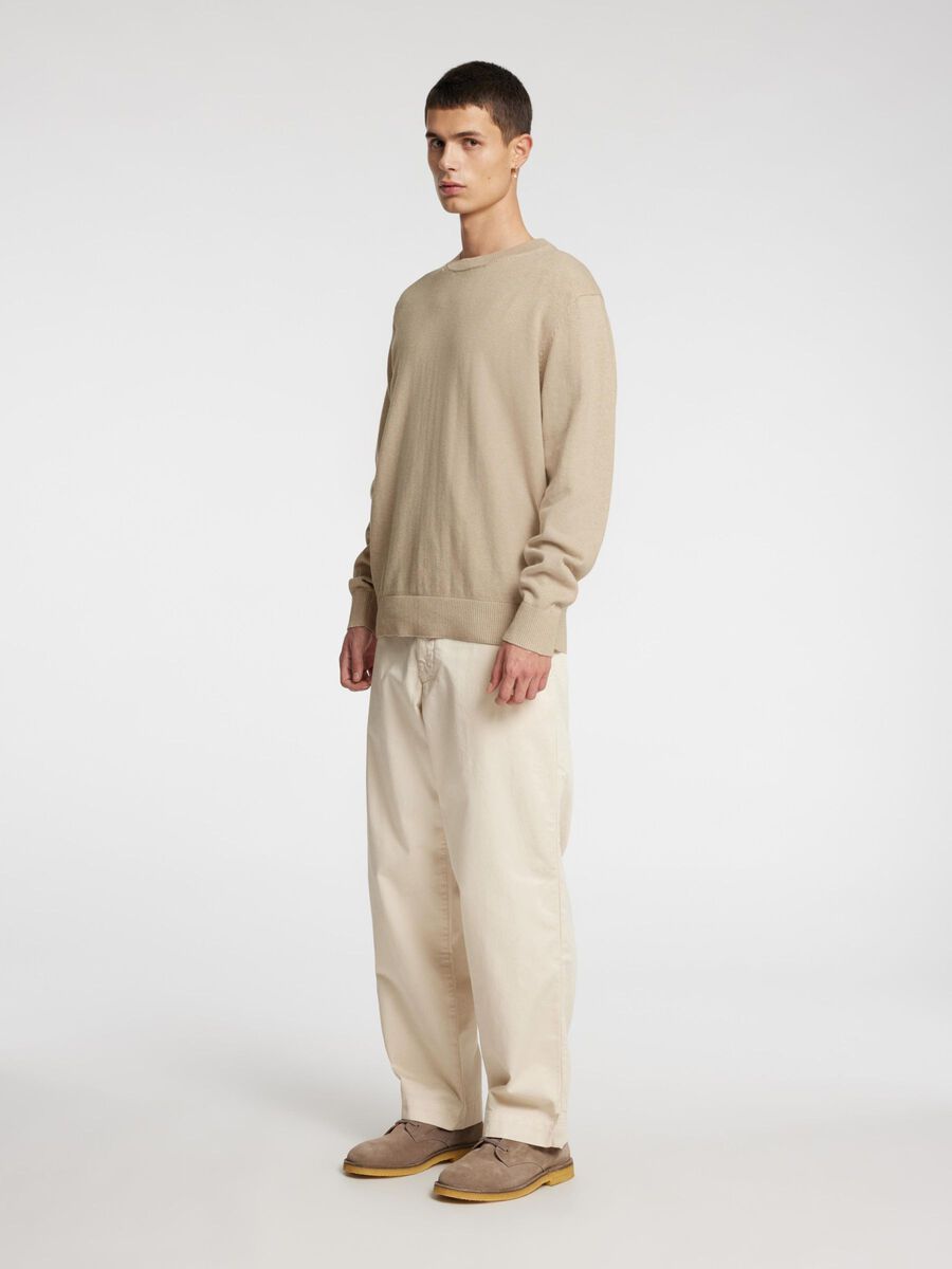 Carousel image - REGULAR FIT KNITTED PULLOVER, Beige | 5